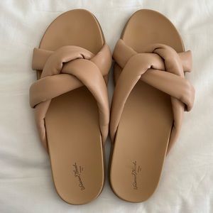 Universal Thread sandals. Thick memory foam sole.